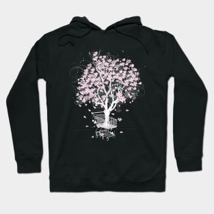 Spring tree in shopping cart Hoodie